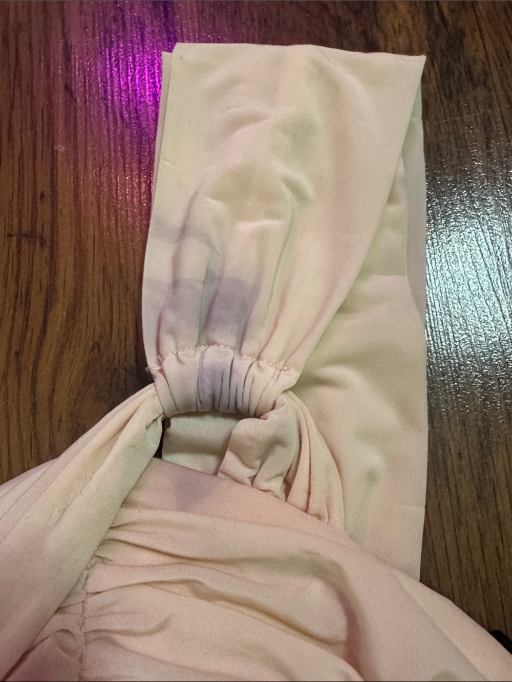 bebe Blush Pink Ruched Sleeveless Bodycon Mini Dress 17.1T - Picture 4 of 4